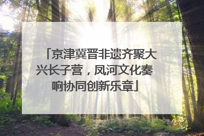 京津冀晋非遗齐聚大兴长子营，凤河文化奏响协同创新乐章