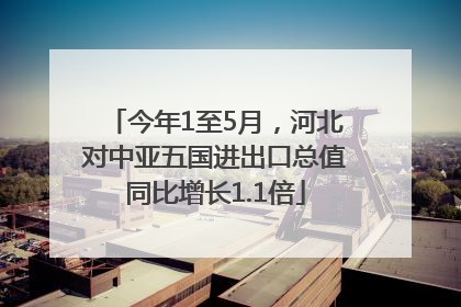 今年1至5月，河北对中亚五国进出口总值同比增长1.1倍