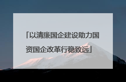 以清廉国企建设助力国资国企改革行稳致远