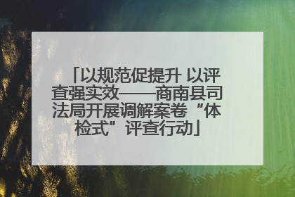 以规范促提升 以评查强实效——商南县司法局开展调解案卷“体检式”评查行动