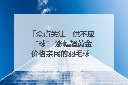 众点关注｜供不应“球” 涨幅超黄金 价格亲民的羽毛球为何身价飞涨？