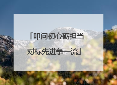 叩问初心砺担当 对标先进争一流