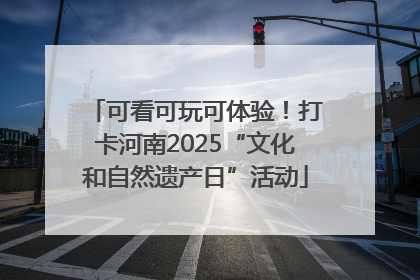 可看可玩可体验！打卡河南2025“文化和自然遗产日”活动