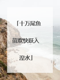十万尾鱼苗欢快跃入湟水