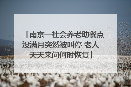 南京一社会养老助餐点没满月突然被叫停 老人天天来问何时恢复