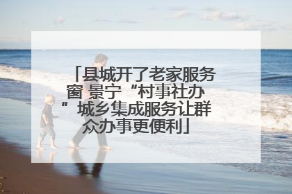 县城开了老家服务窗 景宁“村事社办”城乡集成服务让群众办事更便利