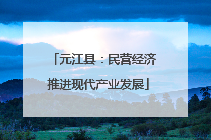 元江县：民营经济推进现代产业发展