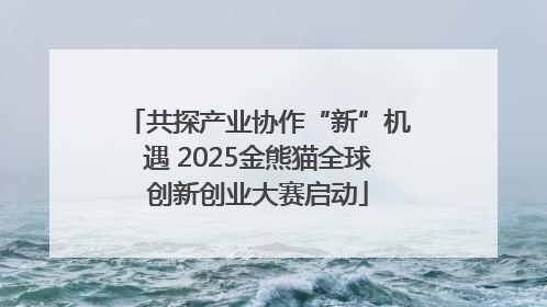 共探产业协作“新”机遇 2025金熊猫全球创新创业大赛启动
