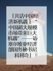 共话中国经济新机遇丨“中国超大规模市场带来巨大机遇”——访塞尔维亚经济部国务秘书尼科利奇