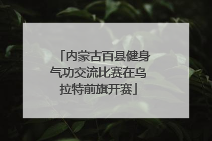 内蒙古百县健身气功交流比赛在乌拉特前旗开赛