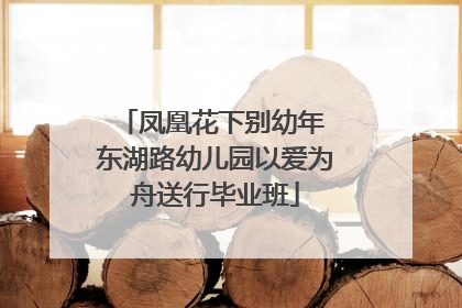 凤凰花下别幼年 东湖路幼儿园以爱为舟送行毕业班