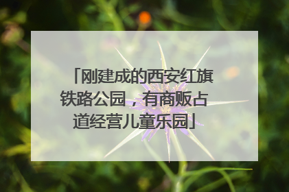 刚建成的西安红旗铁路公园，有商贩占道经营儿童乐园