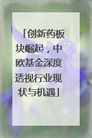 创新药板块崛起，中欧基金深度透视行业现状与机遇