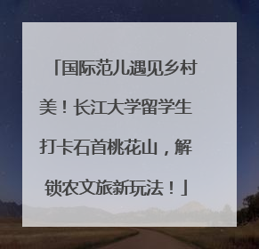 国际范儿遇见乡村美！长江大学留学生打卡石首桃花山，解锁农文旅新玩法！