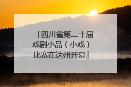 四川省第二十届戏剧小品（小戏）比赛在达州开幕