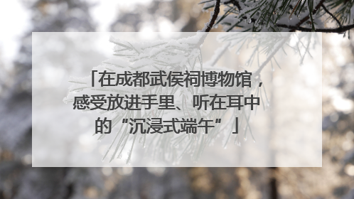 在成都武侯祠博物馆，感受放进手里、听在耳中的“沉浸式端午”