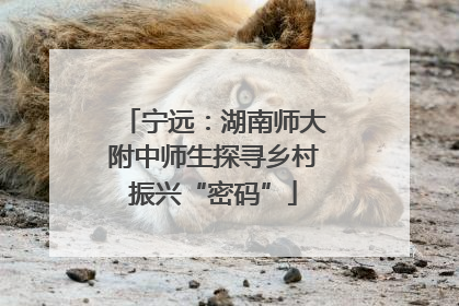 宁远：湖南师大附中师生探寻乡村振兴“密码”