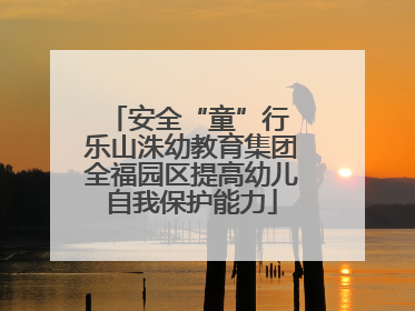 安全“童”行 乐山洙幼教育集团全福园区提高幼儿自我保护能力