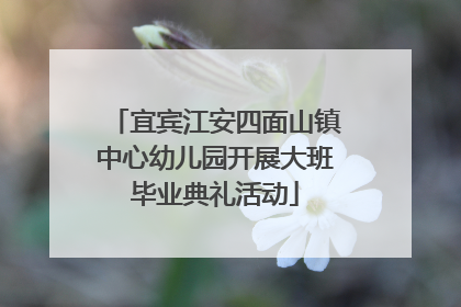 宜宾江安四面山镇中心幼儿园开展大班毕业典礼活动