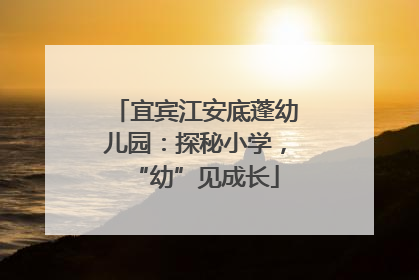 宜宾江安底蓬幼儿园：探秘小学，“幼”见成长