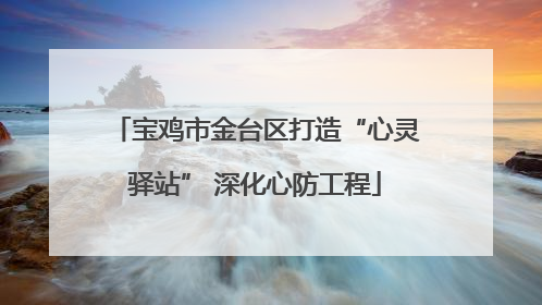 宝鸡市金台区打造“心灵驿站” 深化心防工程