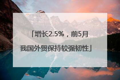 增长2.5%，前5月我国外贸保持较强韧性