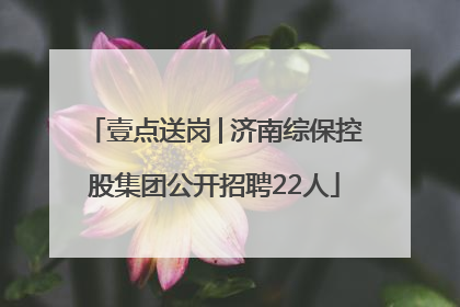 壹点送岗│济南综保控股集团公开招聘22人