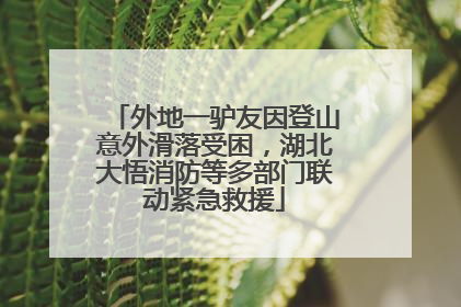外地一驴友因登山意外滑落受困，湖北大悟消防等多部门联动紧急救援