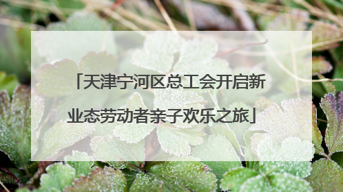 天津宁河区总工会开启新业态劳动者亲子欢乐之旅