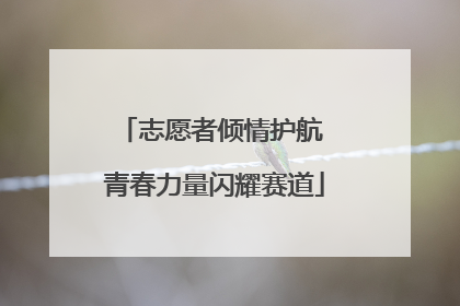 志愿者倾情护航 青春力量闪耀赛道