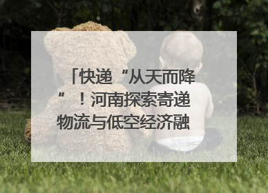快递“从天而降”！河南探索寄递物流与低空经济融合发展｜一线