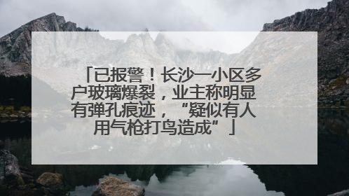 已报警！长沙一小区多户玻璃爆裂，业主称明显有弹孔痕迹，“疑似有人用气枪打鸟造成”