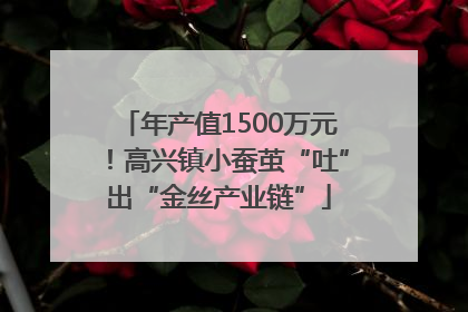 年产值1500万元！高兴镇小蚕茧“吐”出“金丝产业链”