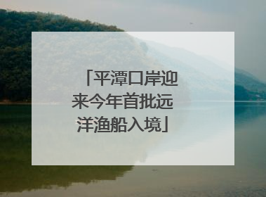 平潭口岸迎来今年首批远洋渔船入境