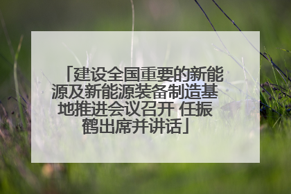 建设全国重要的新能源及新能源装备制造基地推进会议召开 任振鹤出席并讲话