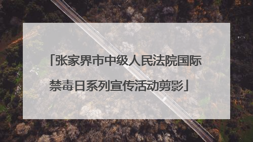 张家界市中级人民法院国际禁毒日系列宣传活动剪影