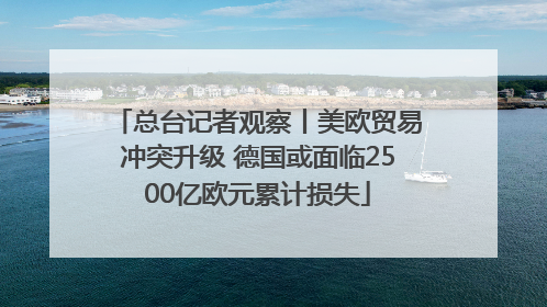 总台记者观察丨美欧贸易冲突升级 德国或面临2500亿欧元累计损失
