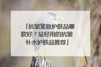 抗皱紧致护肤品哪款好？最好用的抗皱补水护肤品推荐