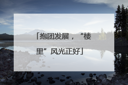 抱团发展，“楼里”风光正好