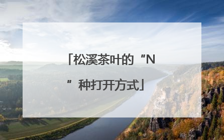松溪茶叶的“N”种打开方式