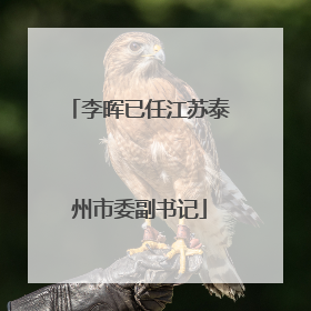 李晖已任江苏泰州市委副书记