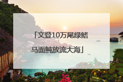 文登10万尾绿鳍马面鲀放流大海