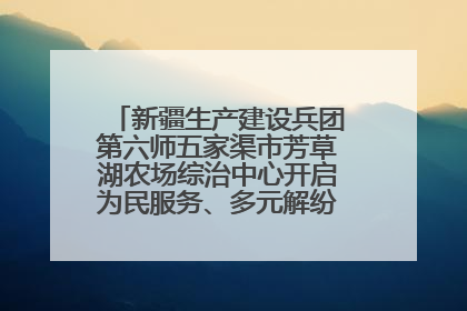 新疆生产建设兵团第六师五家渠市芳草湖农场综治中心开启为民服务、多元解纷“超市”新体验