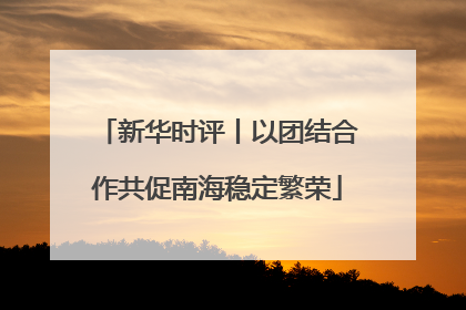 新华时评丨以团结合作共促南海稳定繁荣