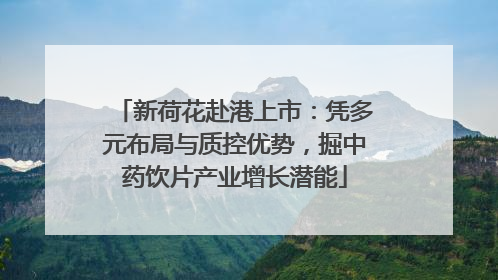 新荷花赴港上市：凭多元布局与质控优势，掘中药饮片产业增长潜能