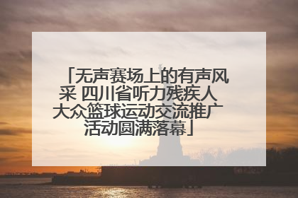 无声赛场上的有声风采 四川省听力残疾人大众篮球运动交流推广活动圆满落幕