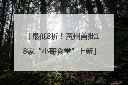最低8折！黄州首批18家“小哥食堂”上新