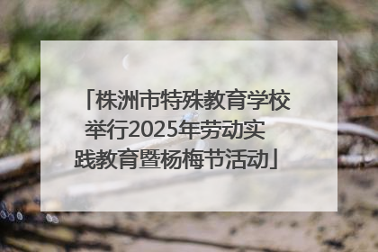 株洲市特殊教育学校举行2025年劳动实践教育暨杨梅节活动