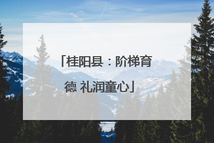 桂阳县：阶梯育德 礼润童心