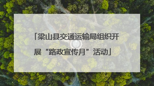 梁山县交通运输局组织开展“路政宣传月”活动